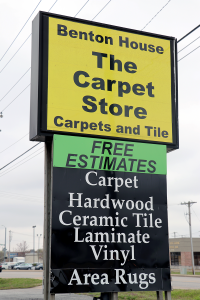 Benton House The Carpet Store Outdoor Signage - Free Estimates.