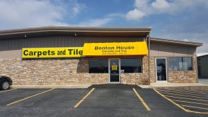 Exterior shot of the Benton House Flooring showroom.